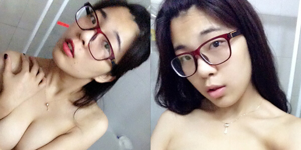 รูปโป๊ไทย สาวแว่นนมใหญ่โชวหีน่าเย็ด หน้าสวยหีเนียน